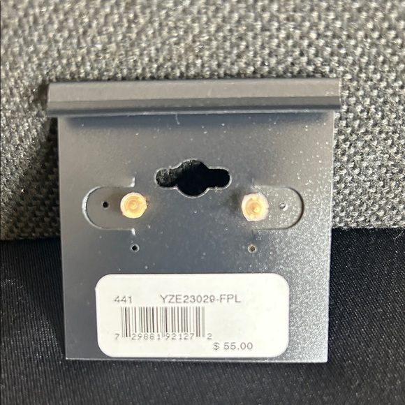 Aqua Gold over Sterling Silver Heart Earrings with Pearl Drop NWT - Picture 3 of 3